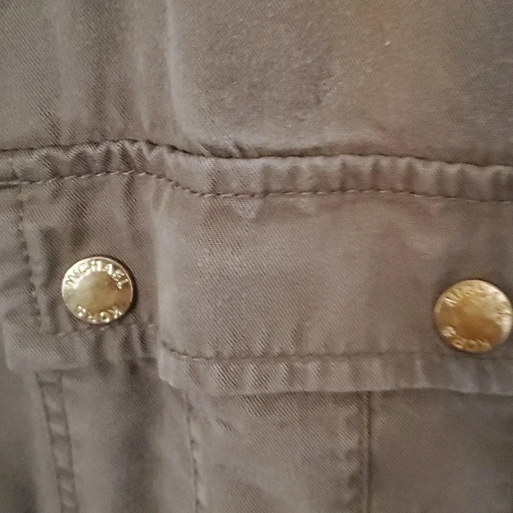 Michael Kors Womens Anorak Utility Zipper & Snap Jacket with Gold Hardware - Picture 5 of 7